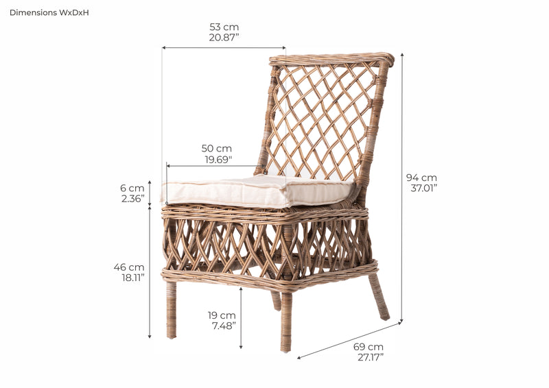 Marquis Kubu Rattan Dining Chair (Set of 2)