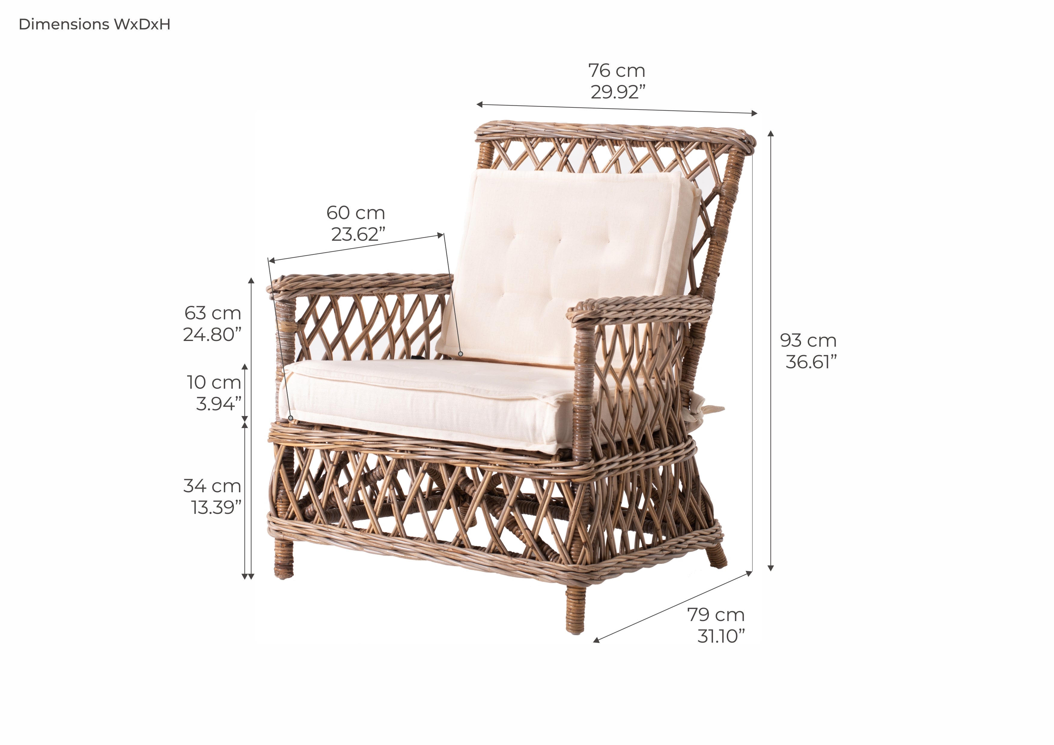 Wickerworks Marquis Chair (Set of 2)