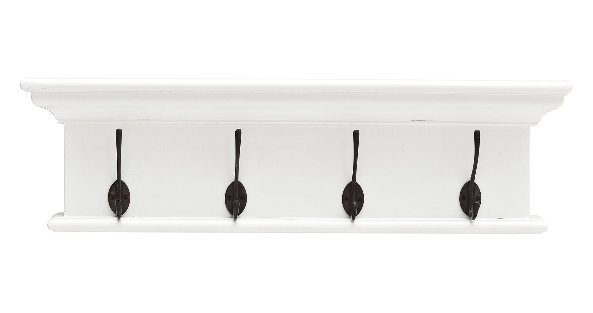 Halifax Coat Hanger Wall Unit 4 Hooks - White