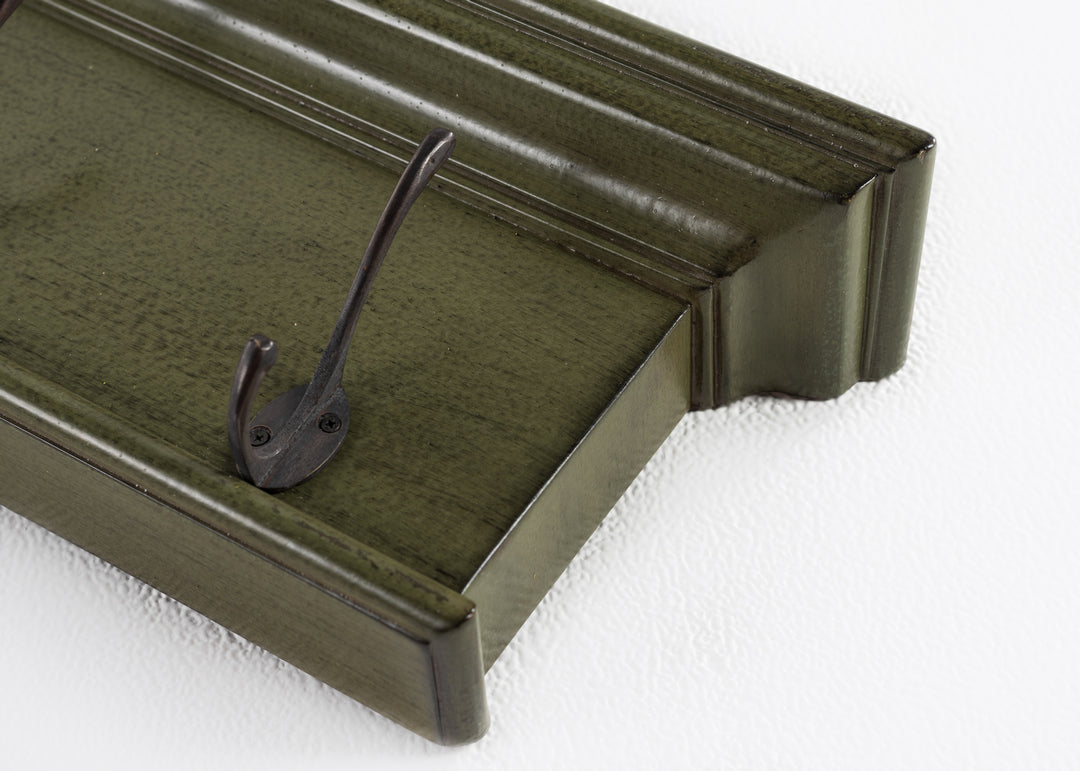 Halifax 4 Hook Coat Rack - Green