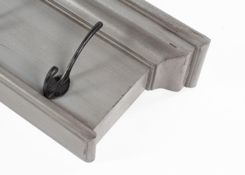 Halifax 4 Hook Coat Rack - Grey