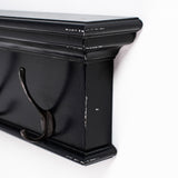 Halifax Coat Hanger Wall Unit 6 Hook - Black