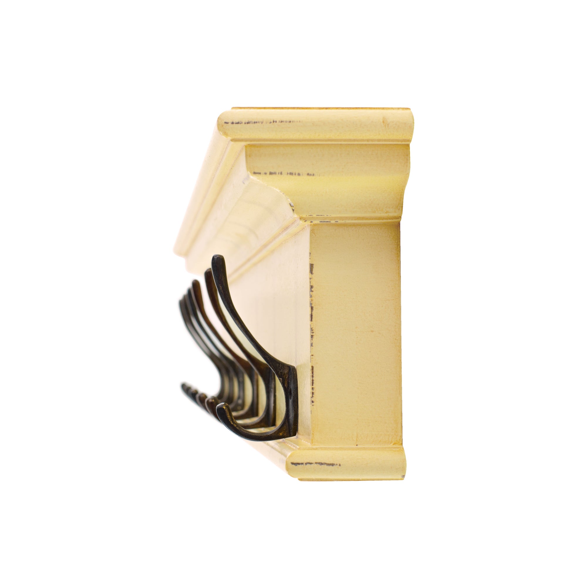 Halifax Coat Hanger Wall Unit 6 Hook - Yellow