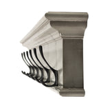 Halifax 6 Hook Coat Rack - Grey Brown