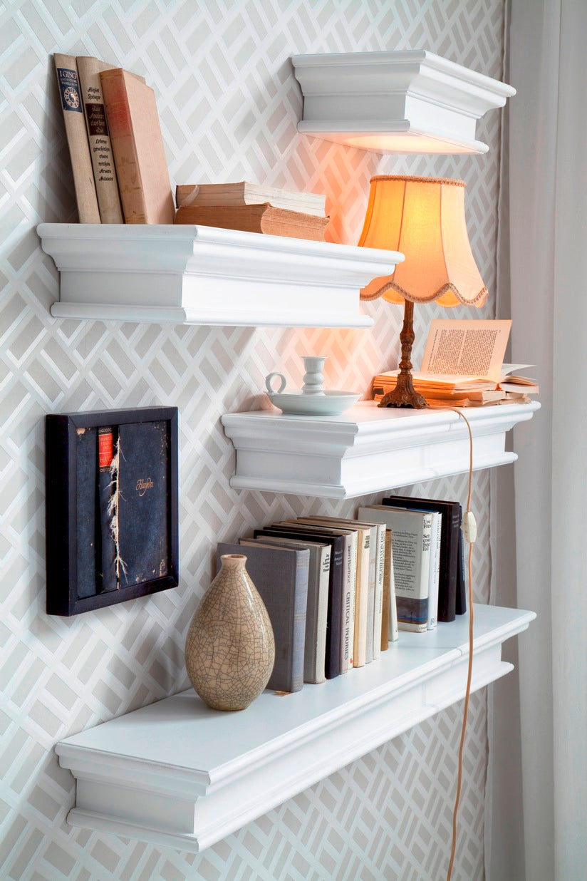 Halifax Floating Wall Shelf 60cm - White