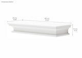Halifax Floating Wall Shelf 80cm - White