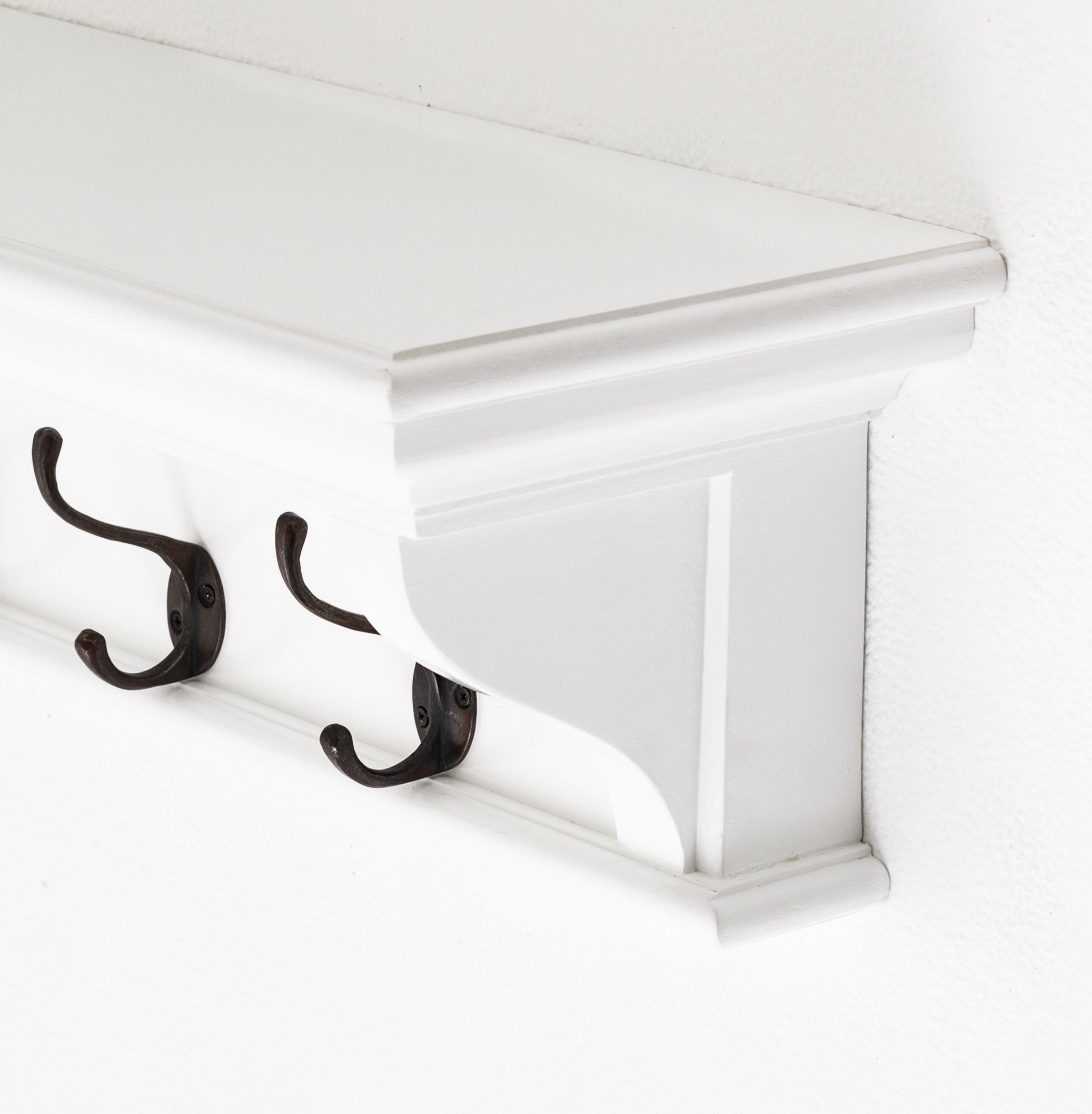 Halifax 6 Hook Coat Rack 100cm - White