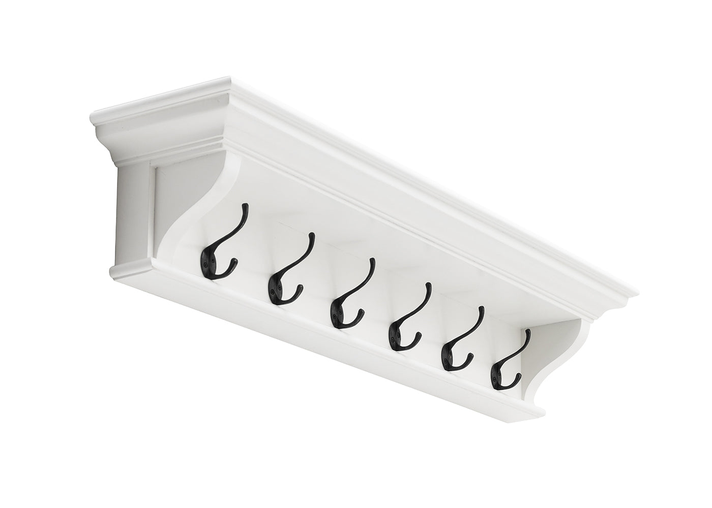 Halifax 6 Hook Coat Rack 100cm - White