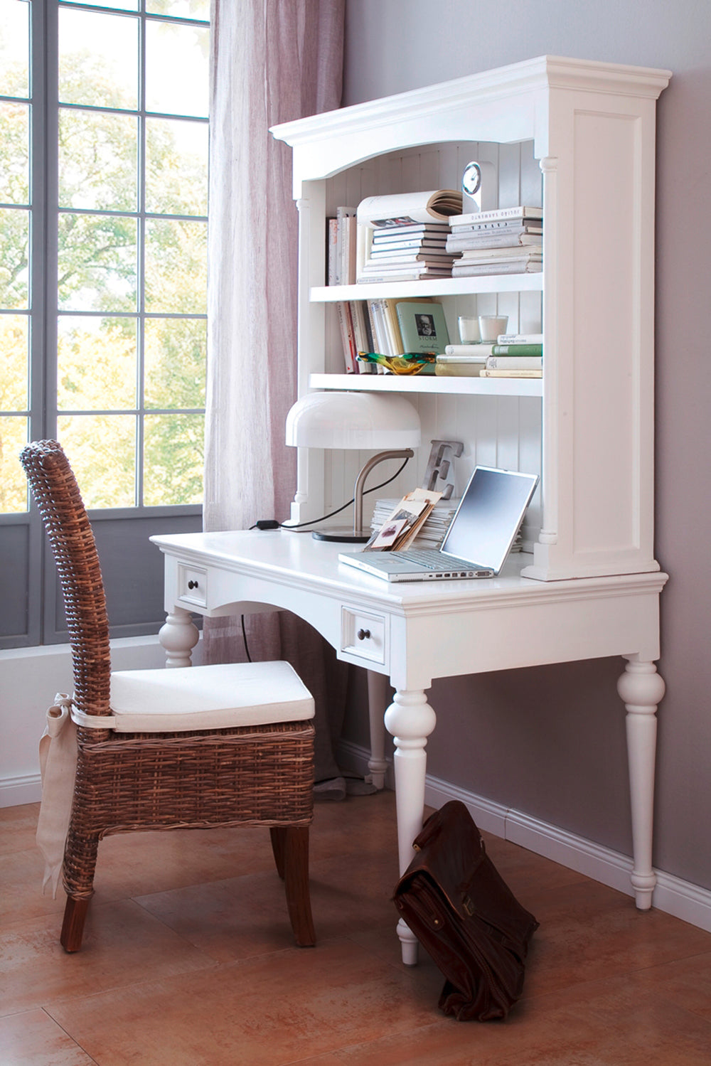 Provence Secretary Desk - White