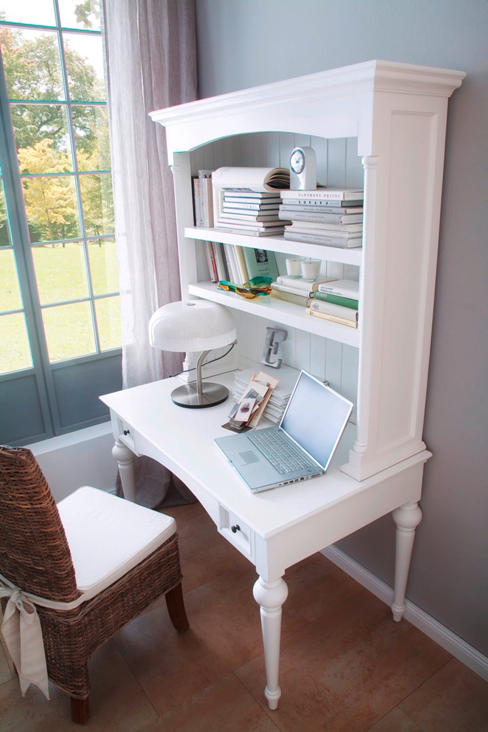 Provence Secretary Desk - White