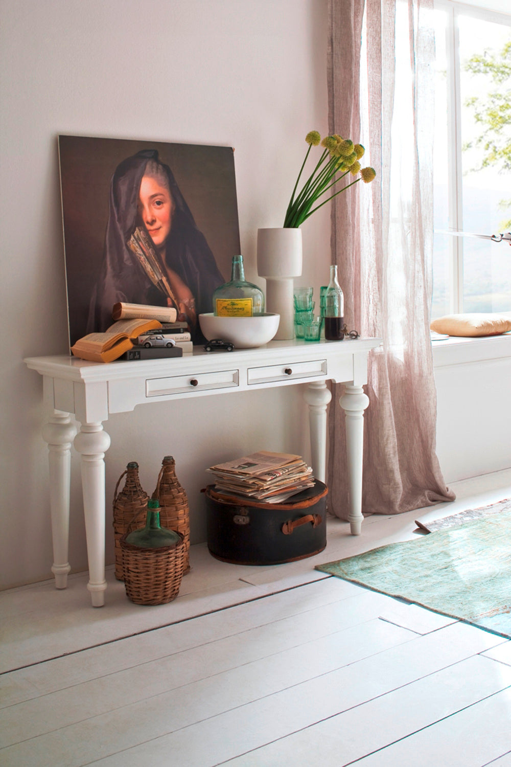 Provence Console Table - White