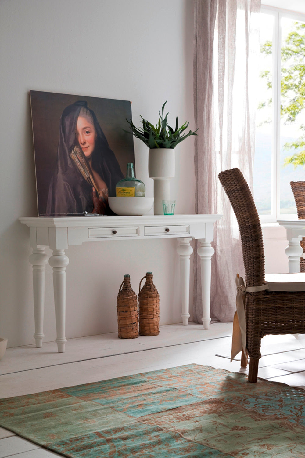 Provence Console Table - White