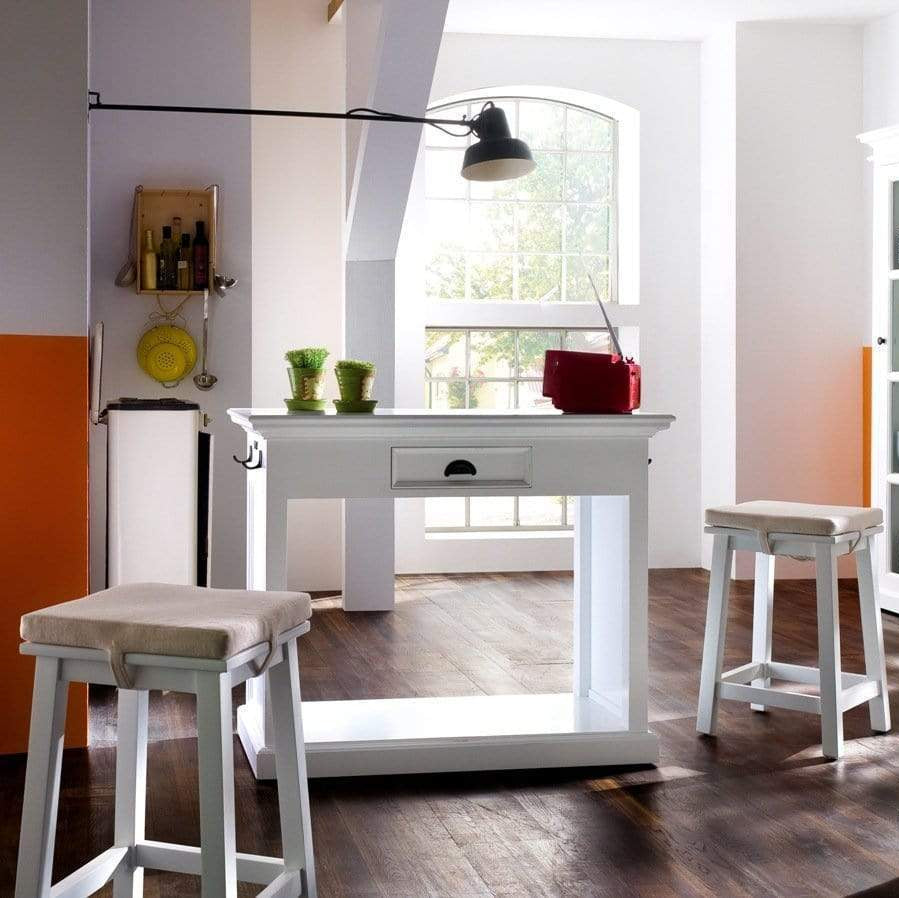 Halifax Breakfast Bar - White-Dining Table-Novasolo-I Wanna Go Home