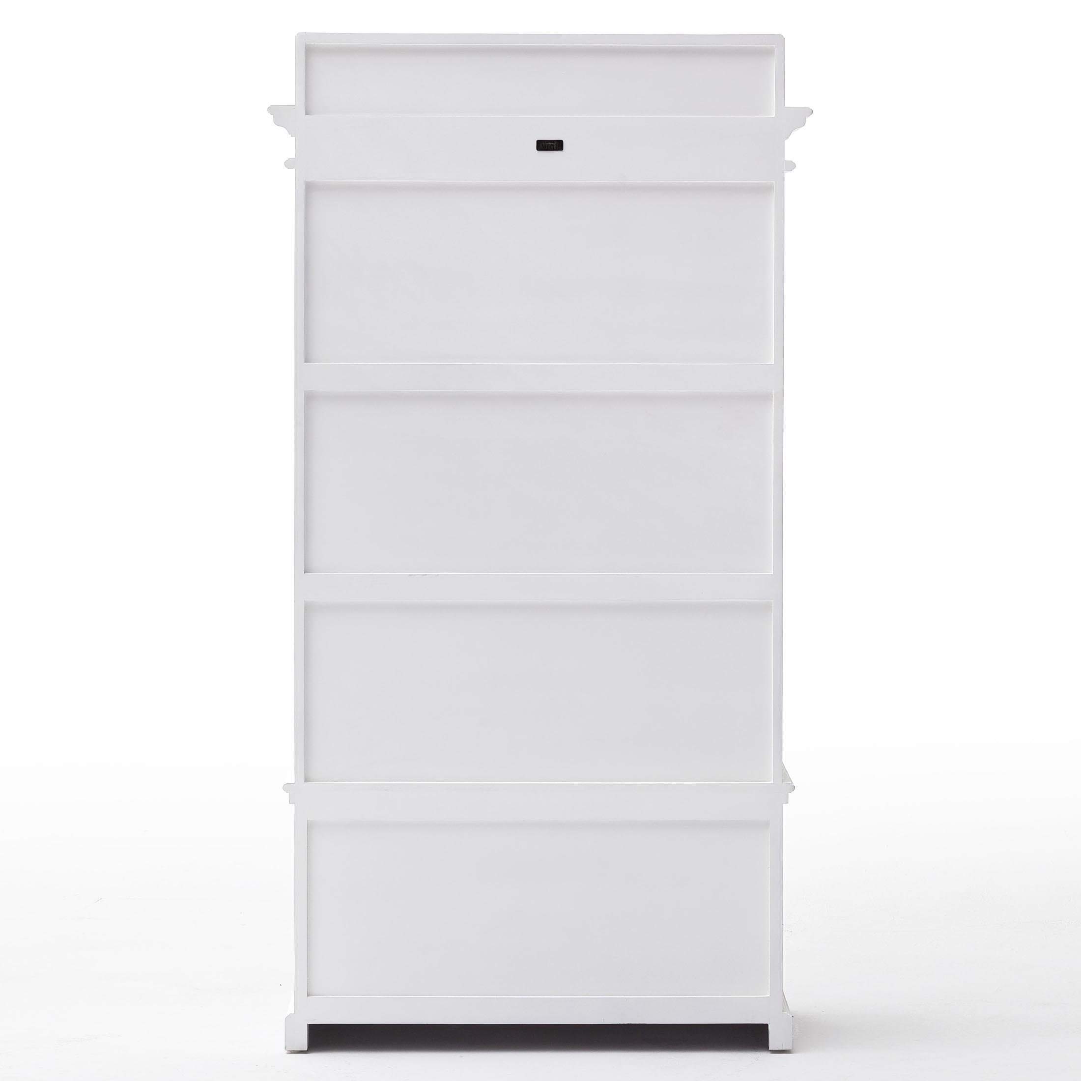 Halifax Coat Hanger Unit With Drawers - White-Hall Tree-by NovaSolo-I Wanna Go Home