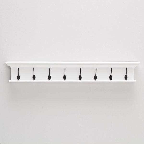 Halifax Coat Hanger Wall Unit 8 Hook White