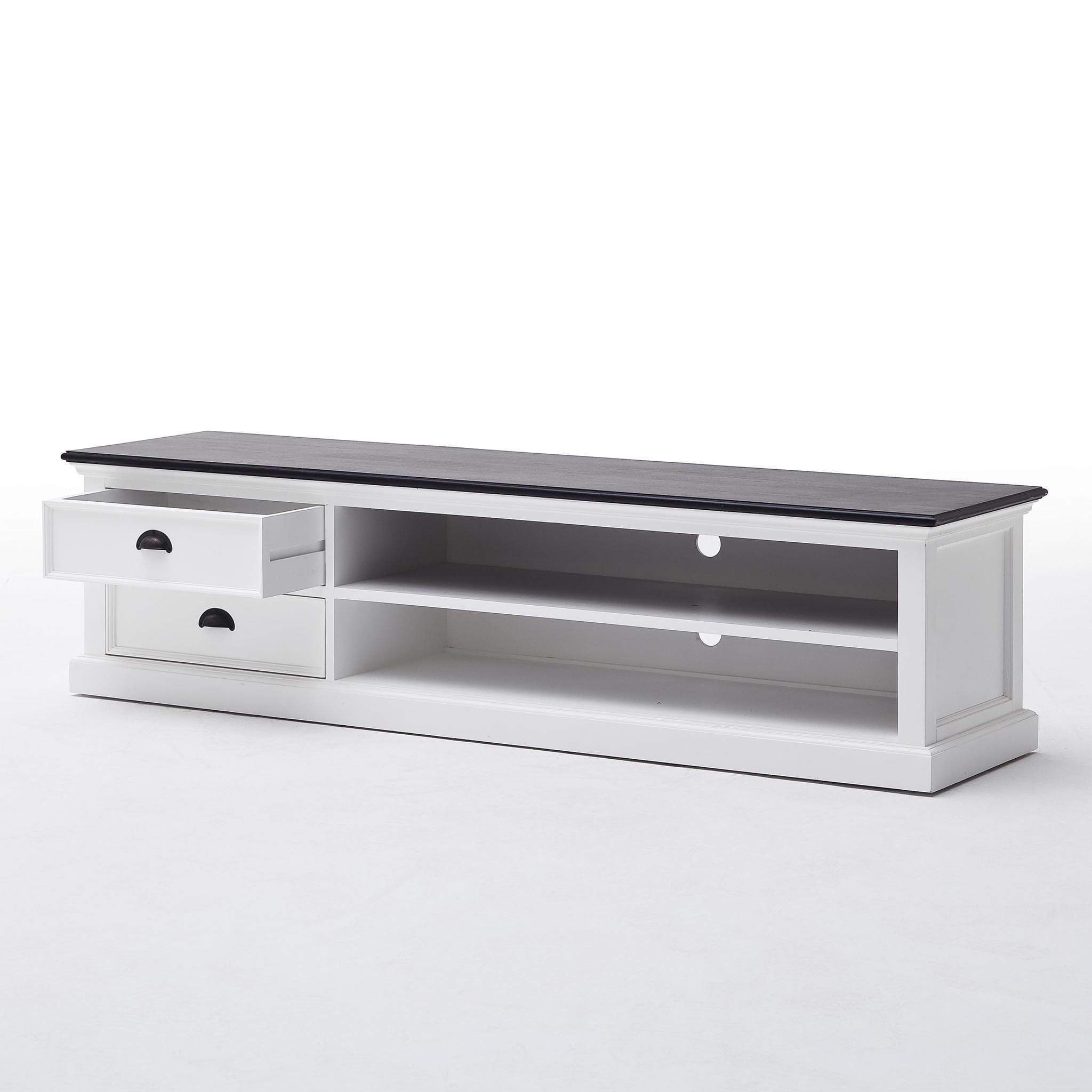 Halifax Contrast Lowline ETU 180cm - White With Black Top-TV Stand-by NovaSolo-I Wanna Go Home