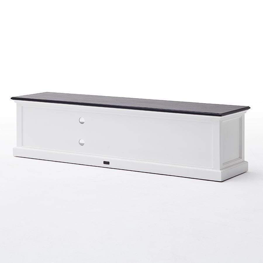 Halifax Contrast Lowline ETU 180cm - White With Black Top-TV Stand-by NovaSolo-I Wanna Go Home