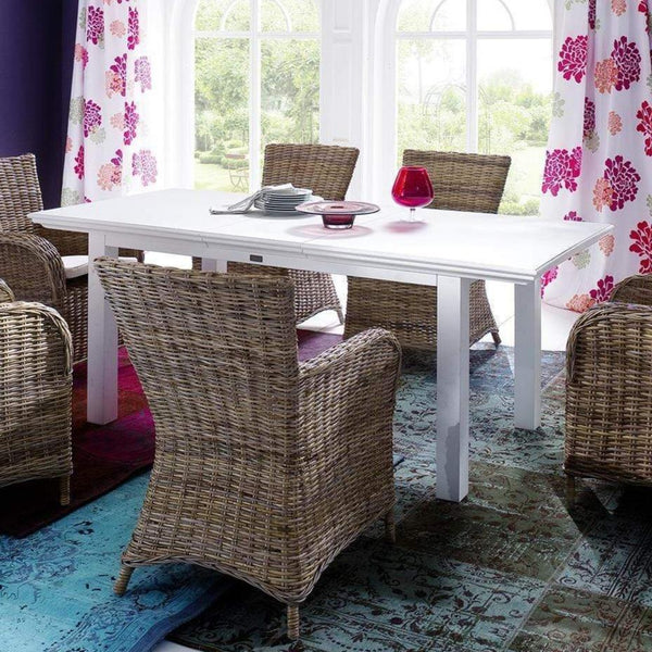 Halifax Extension Dining Table 160cm - White-Dining Table-Novasolo-I Wanna Go Home