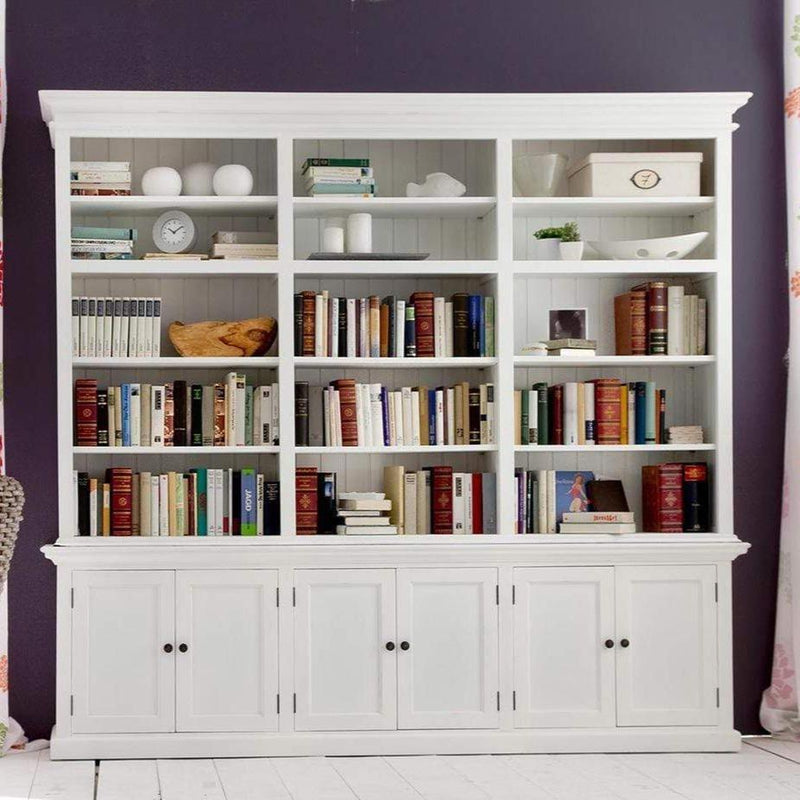Halifax Large Hutch Bookcase - White-Hutch Cabinet-by NovaSolo-I Wanna Go Home