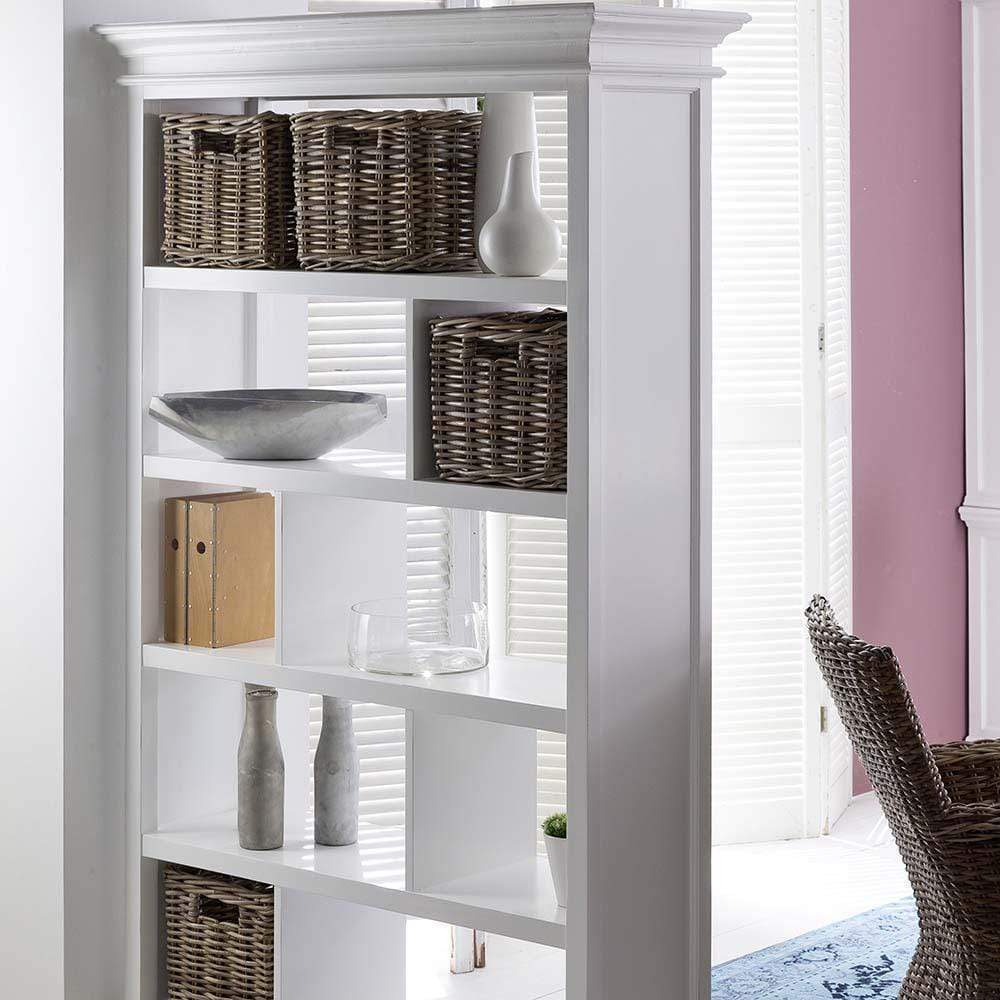 Halifax Open Bookcase / Room Divider - White-Bookcase-by NovaSolo-I Wanna Go Home