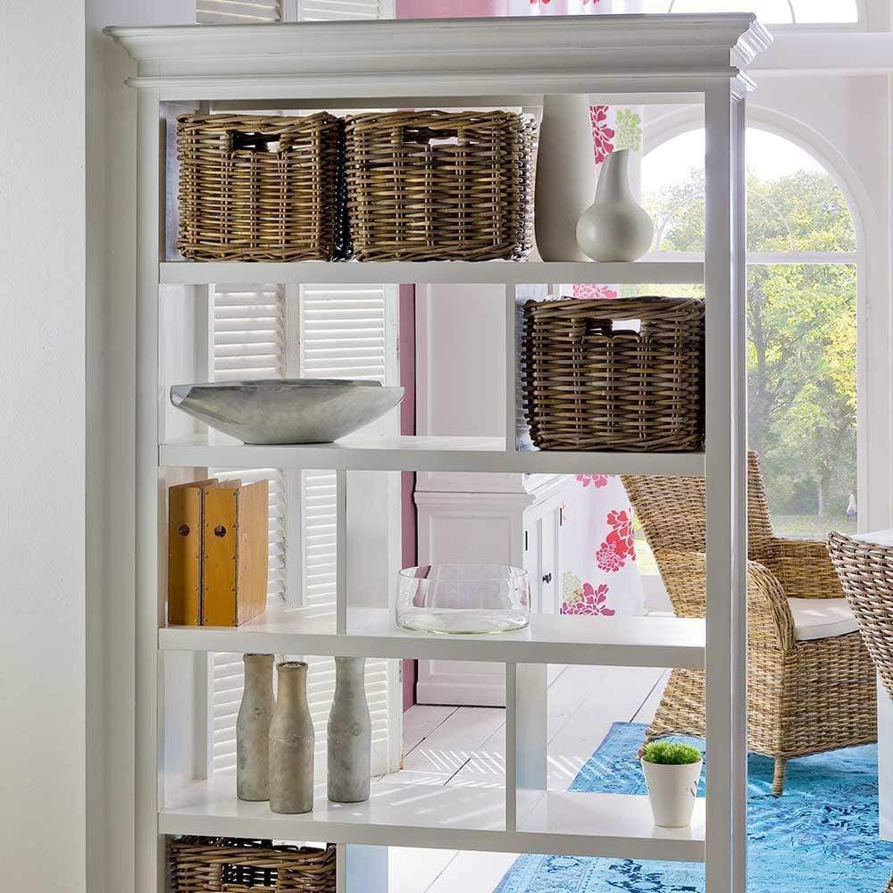 Halifax Open Bookcase / Room Divider - White-Bookcase-by NovaSolo-I Wanna Go Home