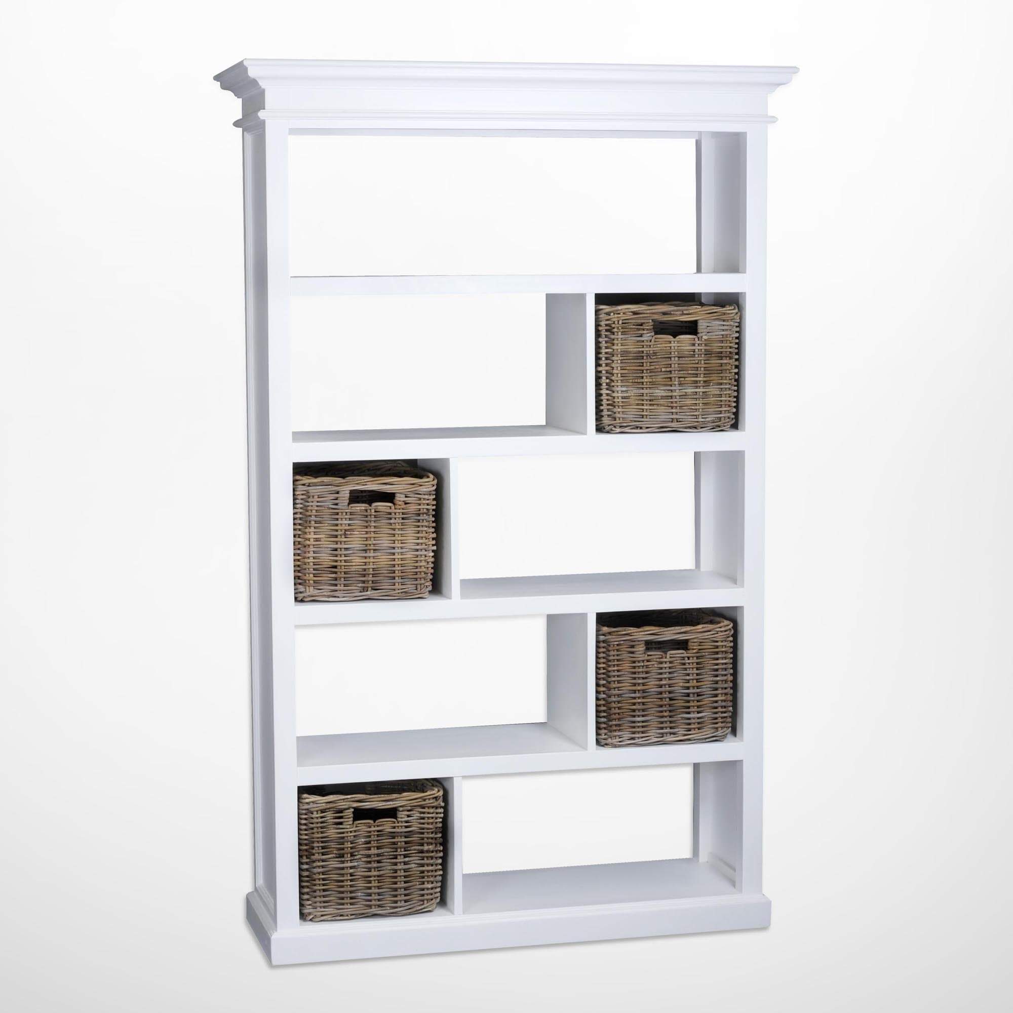 Halifax Open Bookcase / Room Divider - White-Bookcase-by NovaSolo-I Wanna Go Home