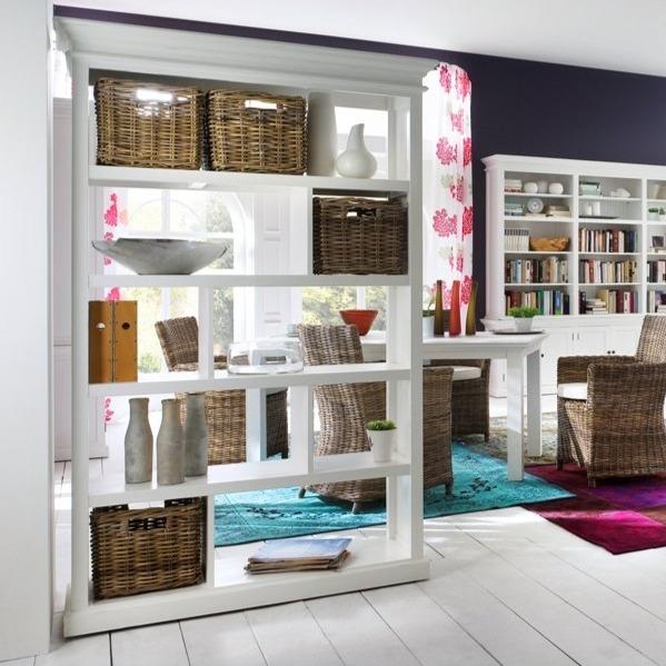 Halifax Open Bookcase / Room Divider - White-Bookcase-by NovaSolo-I Wanna Go Home