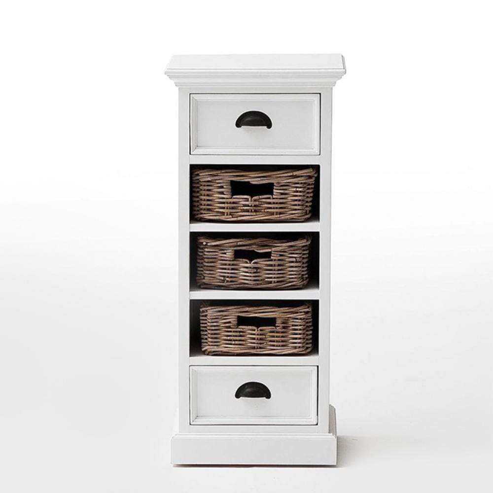 Halifax Storage Unit 3 Rattan Baskets - White-Chest-by NovaSolo-I Wanna Go Home