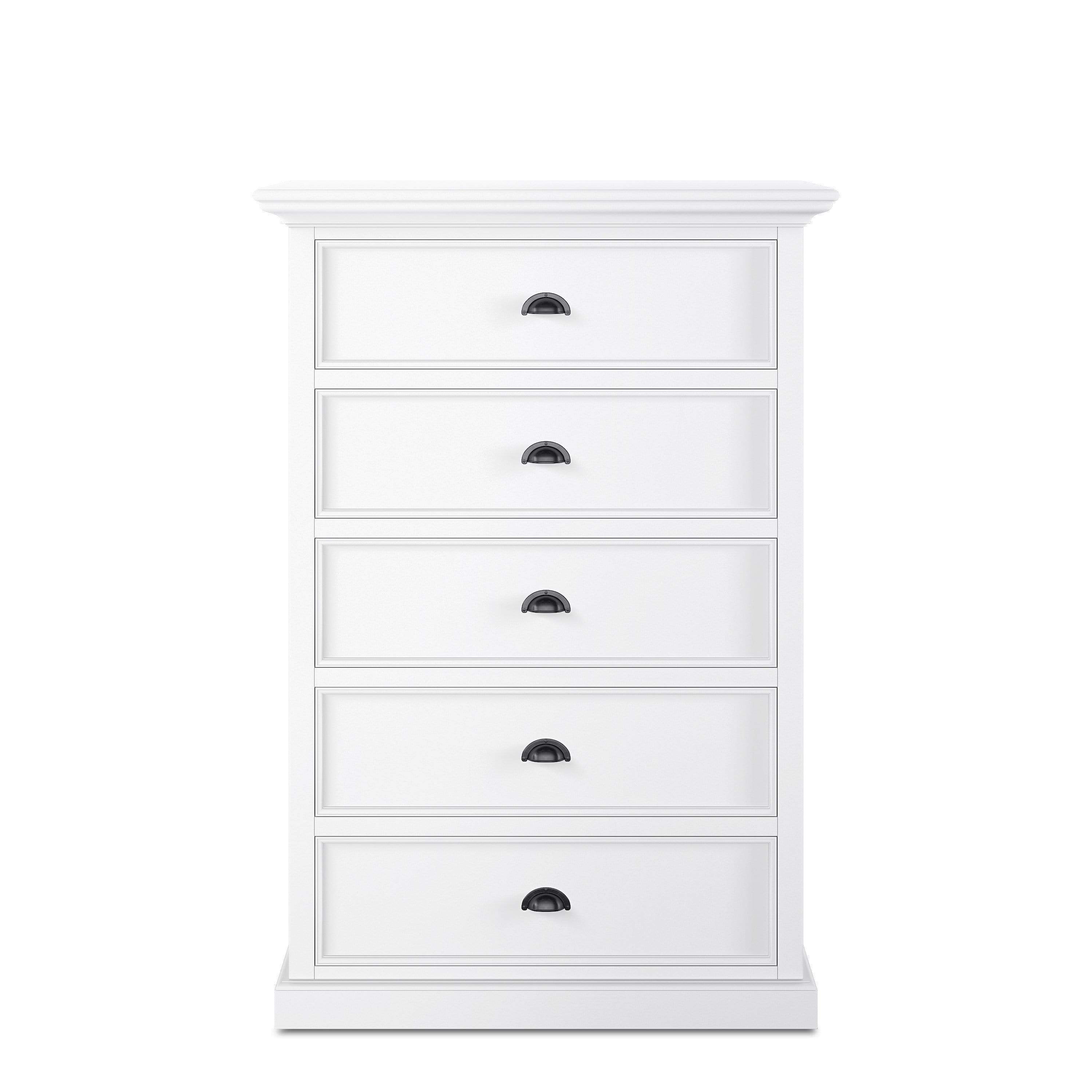 Halifax Tall Chest of Drawers - White-Dresser-by NovaSolo-I Wanna Go Home
