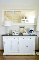 Provence Accent Buffet - White With Dark Brown Top-Buffet-Novasolo-I Wanna Go Home
