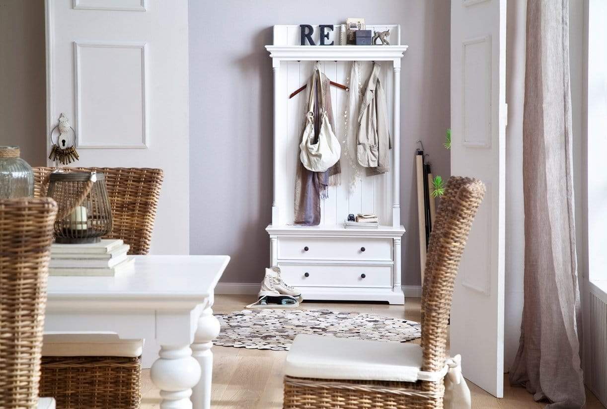 Provence Coat Hanger Unit - White-Hall Tree-Novasolo-I Wanna Go Home