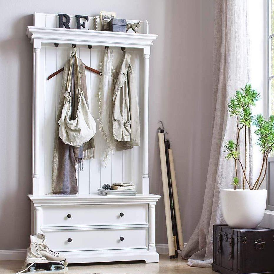 Provence Coat Hanger Unit - White-Hall Tree-Novasolo-I Wanna Go Home